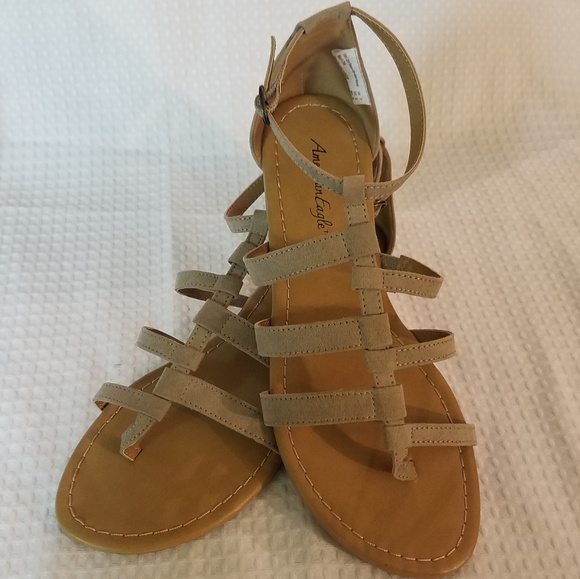 American Eagle By Payless Shoes - Tan suede sandels